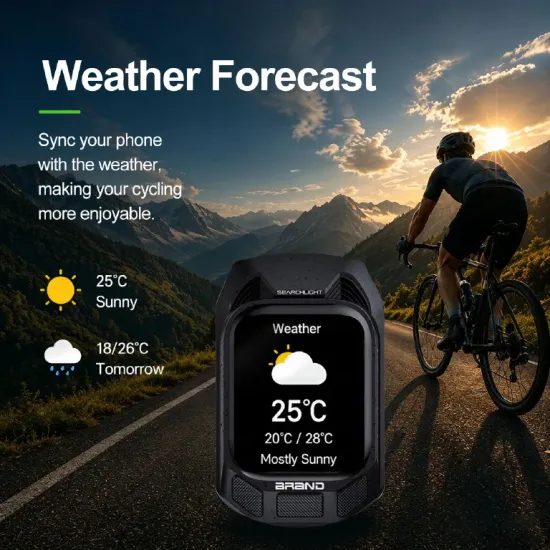 Computer ciclocomputer GPS inteligent cu display AMOLED 2,13", navigație și Bluetooth 5.0