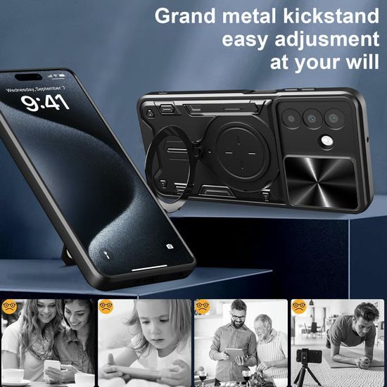 Θήκη Camshield Ring, Samsung Galaxy A17, μαύρη