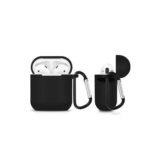 Silikon Hülle für AirPods schwarz, Typ 1