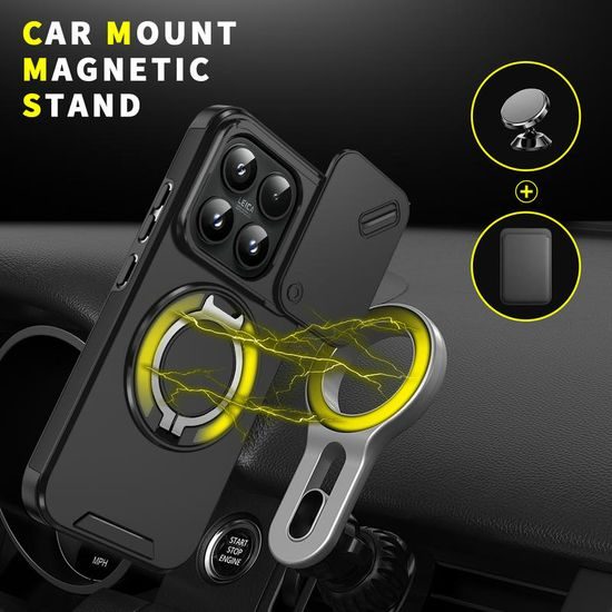 Husă Camslide Stand, Xiaomi 17, negru