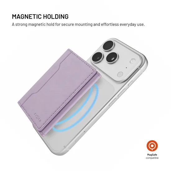 FIXED MagWallet Trifold pénztárca MagSafe-fel, világos lila