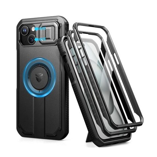 Dexnor MagSafe 360 Kickstand Camprotector Θήκη iPhone 14 Plus / 15 Plus, Μαύρη
