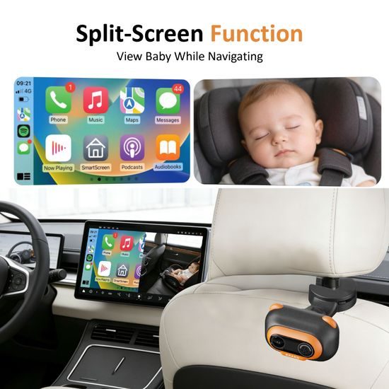 Smart Baby Monitor za auto s CarPlay i Android Auto