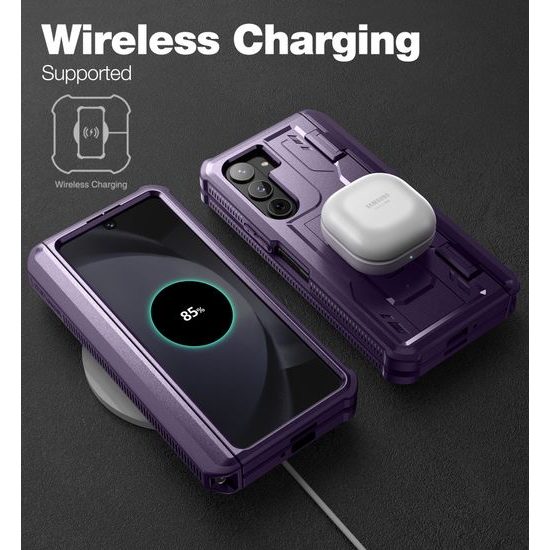 Dexnor 360 Kickstand borító Samsung Galaxy Z Fold 5, lila