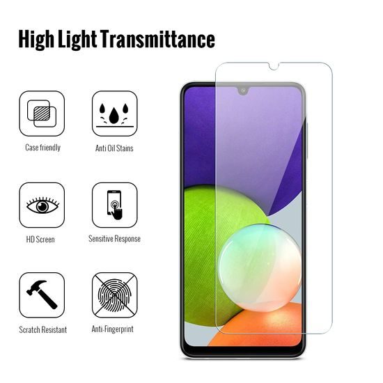 JP Long Pack Tvrdených skiel, 3 sklá na telefón, Samsung Galaxy A22 4G