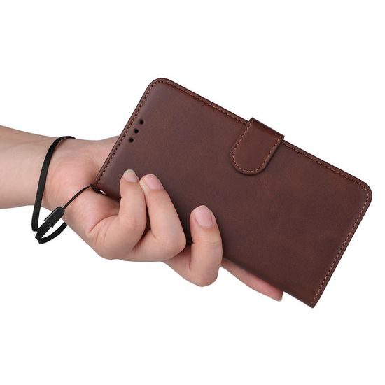 Samsung Galaxy A18 ümbris – Magnet Case nahkümbris – pruun
