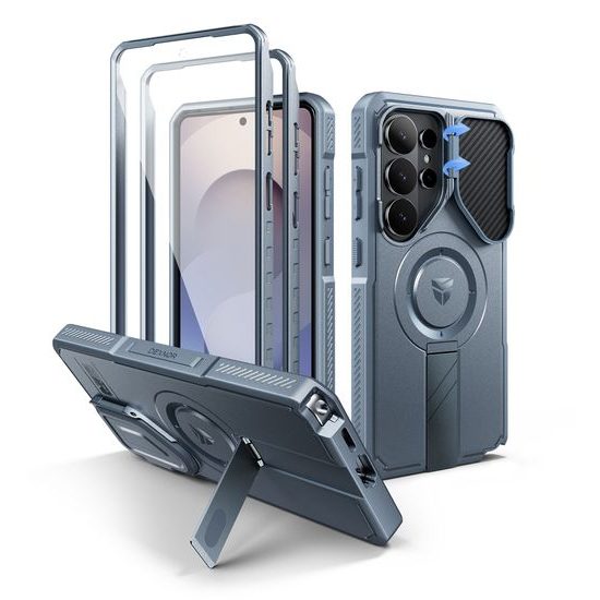Dexnor MagSafe 360 Kickstand Camprotector obal Samsung Galaxy S26 Ultra, modrý
