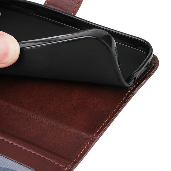 Samsung Galaxy A18 ümbris – Magnet Case nahkümbris – pruun