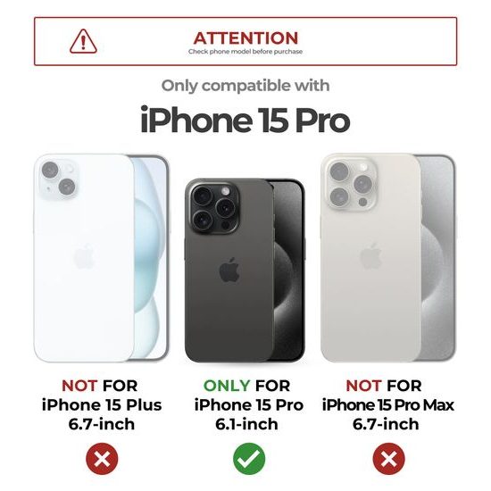 Dexnor Privacy MagSafe Kickstand Camprotector tok iPhone 15 Pro, fekete