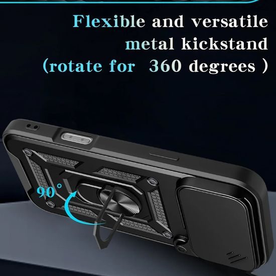 iPhone 17 Pro Max / 18 Pro Max vāciņš – Techsuit CamShield ar kameras aizsargu – melns