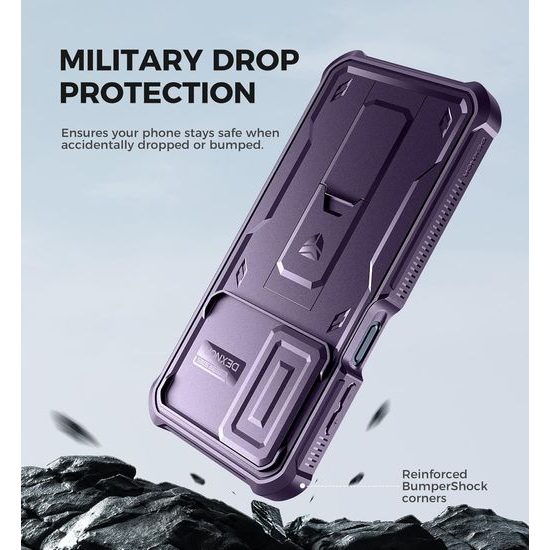 Dexnor 360 Kickstand Camprotector Θήκη για Samsung Galaxy A16, Μωβ