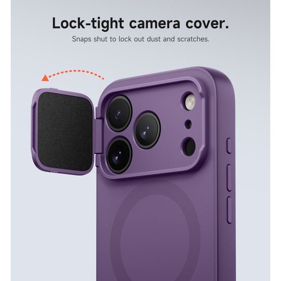 Husă Suritch MagSafe cu Suport și Protecție Cameră pentru iPhone 17 Pro Max / 18 Pro Max, mov