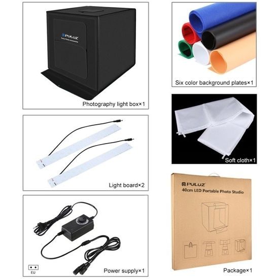 Puluz Photo Studio 40cm LED 2400 lumenů PU5040EU