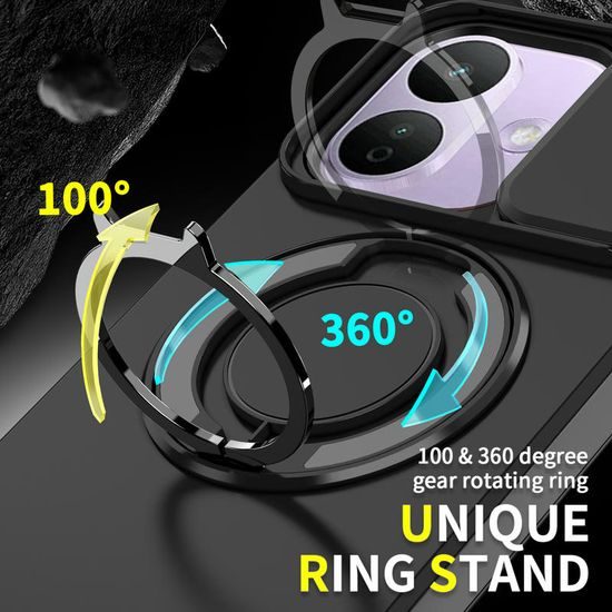 Camslide Stand obal, Xiaomi Redmi Note 17 Pro 5G / Note 17 Pro Max 5G, černý