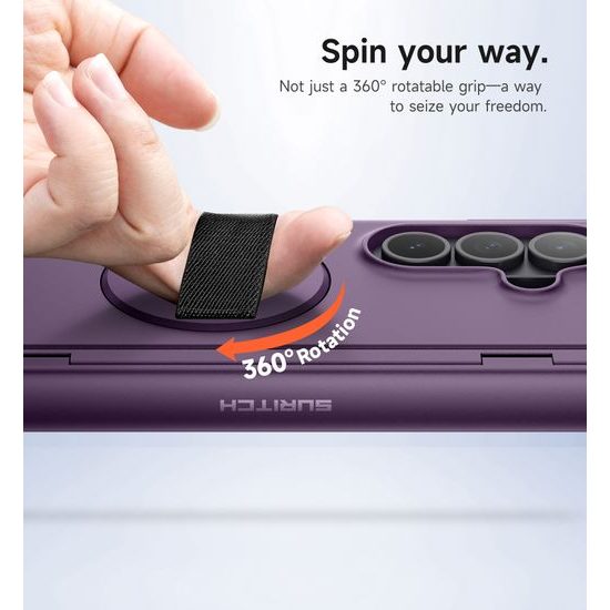 Suritch 360° Kickstand θήκη Samsung Galaxy Z Fold 7, μωβ