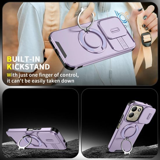 Camslide Stand tok, Xiaomi Redmi 17, lila