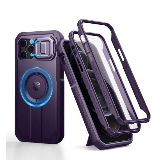 Dexnor MagSafe 360 Kickstand Προστατευτική Θήκη iPhone 12 / 12 Pro, Μωβ