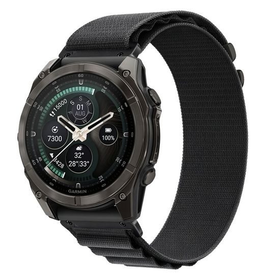 Tech-Protect Nylon Pro Garmin Fenix 5 / 6 / 6 Pro / 7 / 8 / 8 Pro / E / 9 / 9 Pro (47 mm), čierny