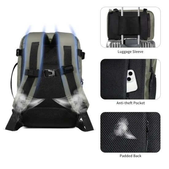 Tech-Protect Defender S50 Σακίδιο ταξιδιού για laptop 20L 40×20×25, πράσινο