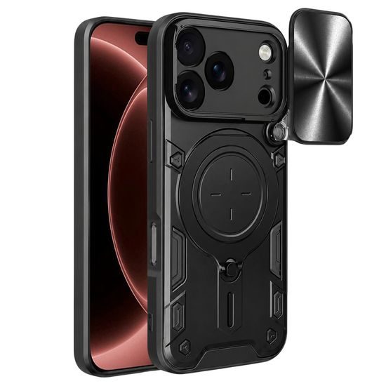 iPhone 17 Pro Max / 18 Pro Max aizsargvāciņš – Techsuit CamGuard Pro – melns