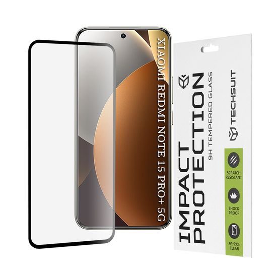 Techsuit 111D Tvrzené sklo, Xiaomi Redmi Note 15 Pro Plus 5G / Poco M8 Pro 5G, černé
