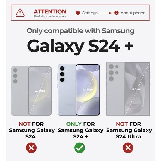 Dexnor 360 Kickstand Camprotector Θήκη Samsung Galaxy S24 Plus, Μωβ