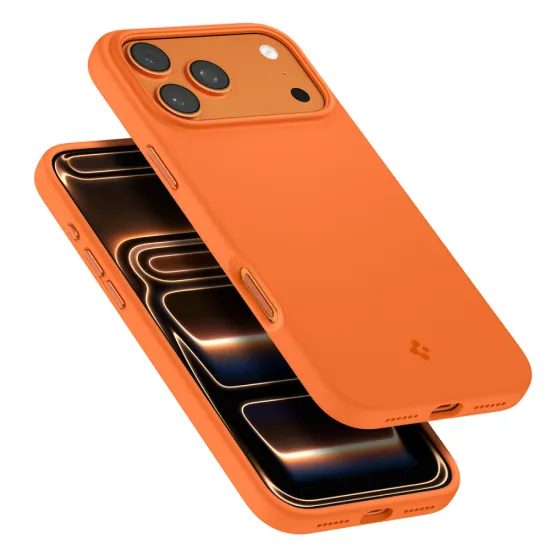Spigen Silicone Fit Mag - MagSafe Hoesje - Siliconen Case - iPhone 17 Pro Max - Oranje