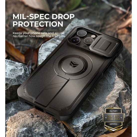 Dexnor Privacy MagSafe Kickstand Camprotector obal iPhone 15 Pro Max, černý