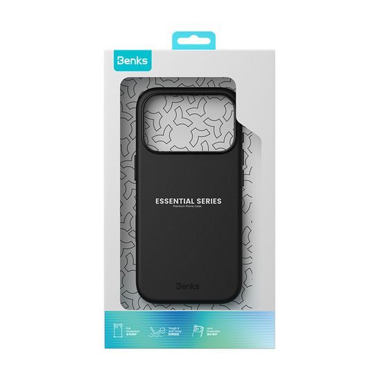 iPhone 17 Pro Max / 18 Pro Max ümbris – Benks Magnetic Vita Pro silikoonümbris – must