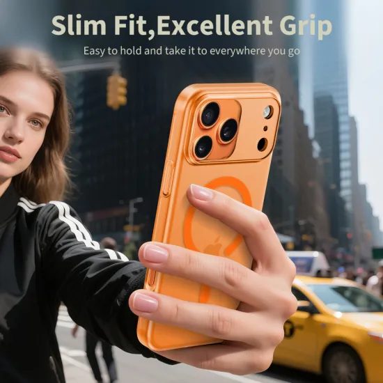 Tech-Protect MagSlim MagSafe, iPhone 17 Pro, πορτοκαλί ματ