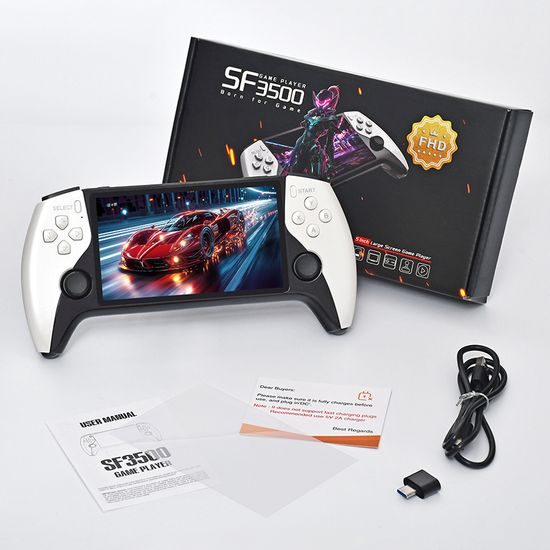 SF3500 Přenosná herní konzole s 5″ IPS displejem, 3000 mAh a TV výstupem