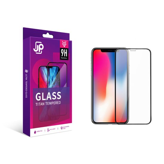 JP Titan extra tartós edzett üveg, iPhone XR / 11, fekete