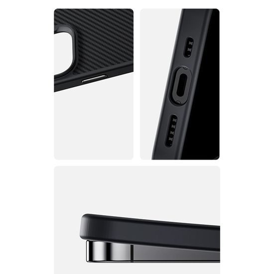 Benks Magnetic Armor Pro Kevlar θήκη Metal Frame, iPhone 16 Pro, μαύρη