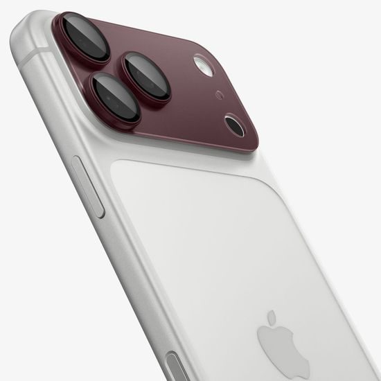 iPhone 18 Pro kaamerakaitse – Spigen Optik Pro XL TR EZ Fit paigaldusraamiga – punane