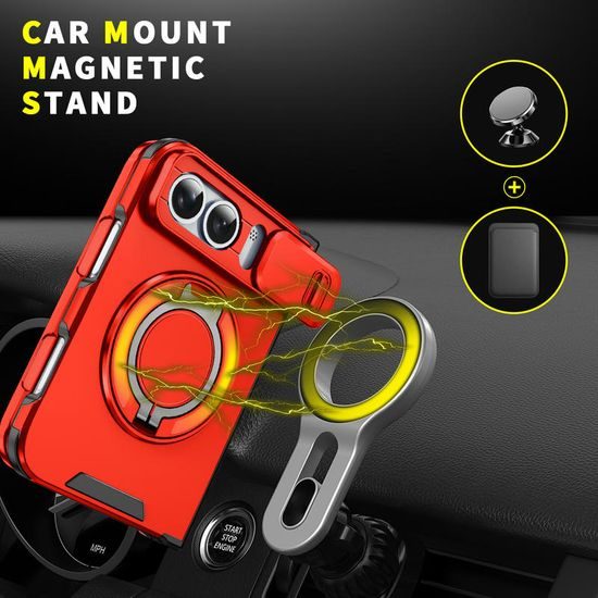 Camslide Stand etui, iPhone Duo, rdeč