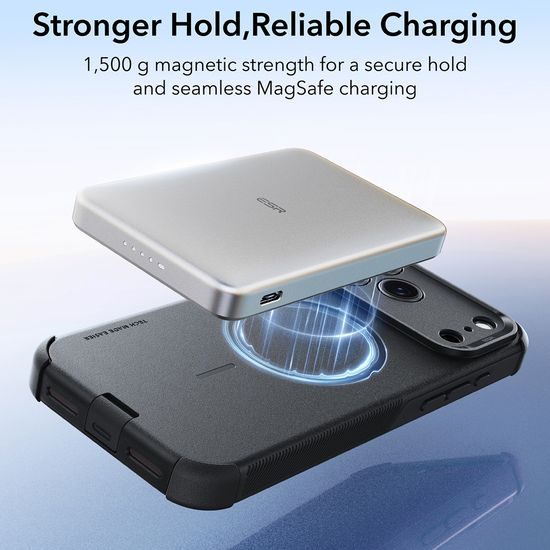 iPhone 17 Pro / 18 Pro vāciņš – ESR Cyber Halolock MagSafe aizsargvāciņš – melns
