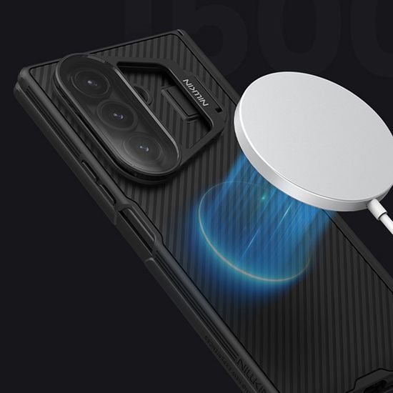 Samsung Galaxy Z Fold 7 vāciņš – Nillkin Camshield Pro Magnetic – melns