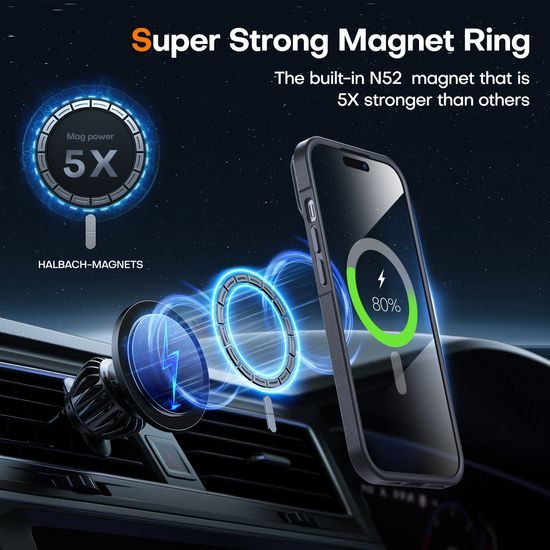 JP CamProtection MagSafe tok 4.5M SGS tanúsítvánnyal, iPhone 13 / 14 / 15, fekete