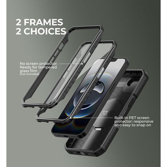 Dexnor MagSafe 360 Στήριγμα Προστατευτική Θήκη iPhone 16e, Μαύρο