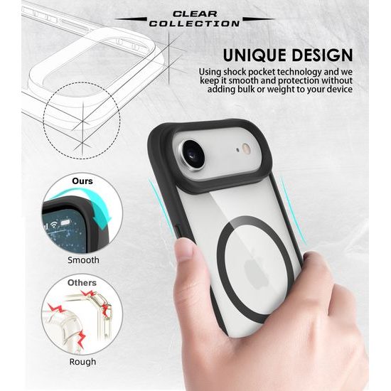 Θήκη JP MagFit MagSafe με πιστοποιητικό 3M SGS, iPhone Air, μαύρο