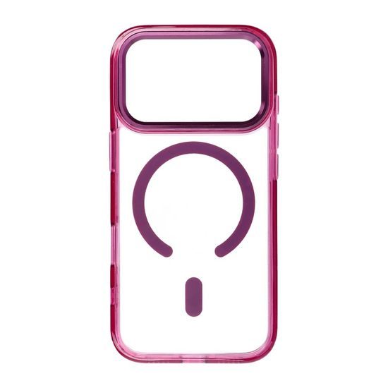 iPhone 17 Pro Max / 18 Pro Max ümbris – Frame Clear Hybrid MagSafe – punane
