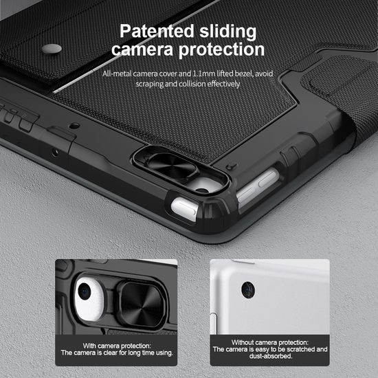 Nillkin Bumper Combo maska s tipkovnicom, iPad 10.2 2019 / 2020 / 2021, crna