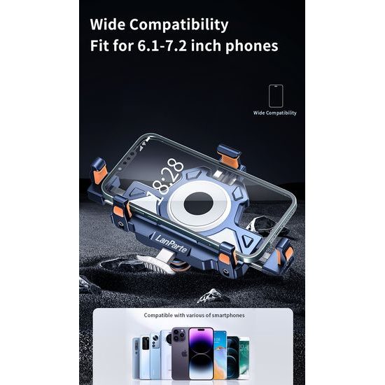 LanParte UBA-M Suport Premium pentru Telefon Motocicletă cu Amortizare Vibrații