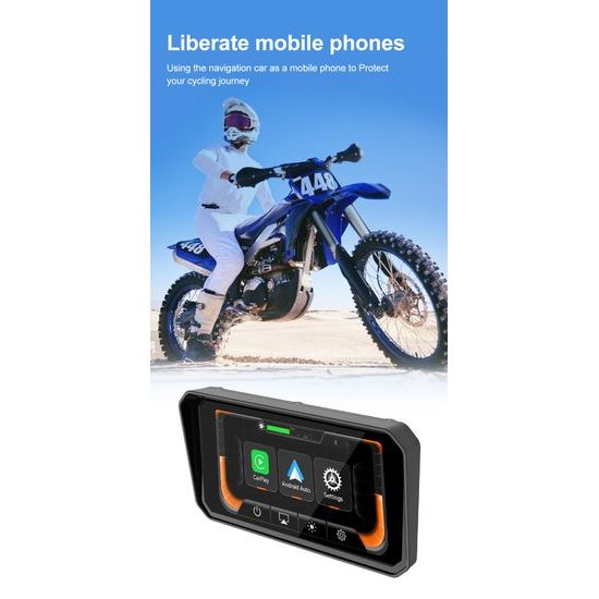 Motociklistički 6" CarPlay zaslon s bežičnim Apple CarPlay i Android Auto