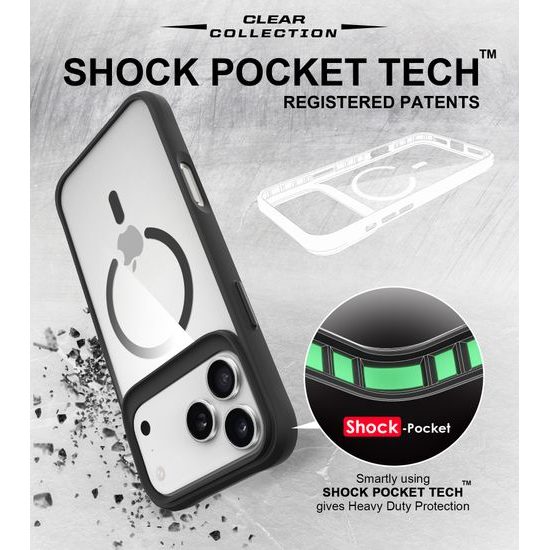 Θήκη JP MagFit MagSafe με πιστοποιητικό 3M SGS, iPhone 17 Pro Max, μαύρο