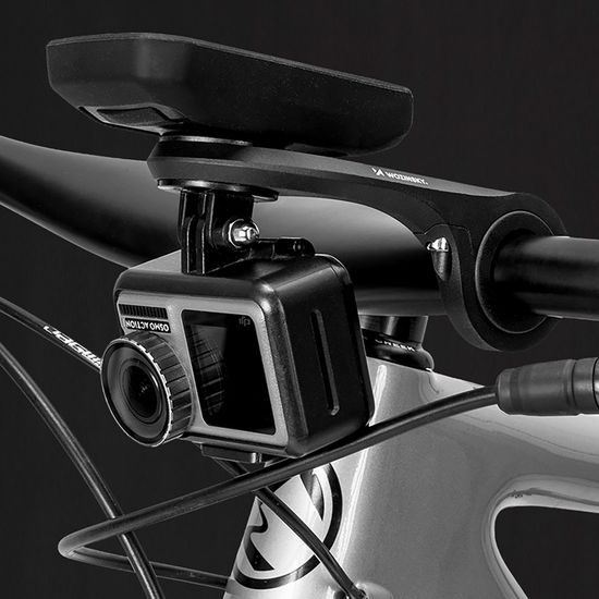 Wozinsky WUG-01B Suport de ghidon pentru ciclocomputer Garmin / cameră și lumină, negru