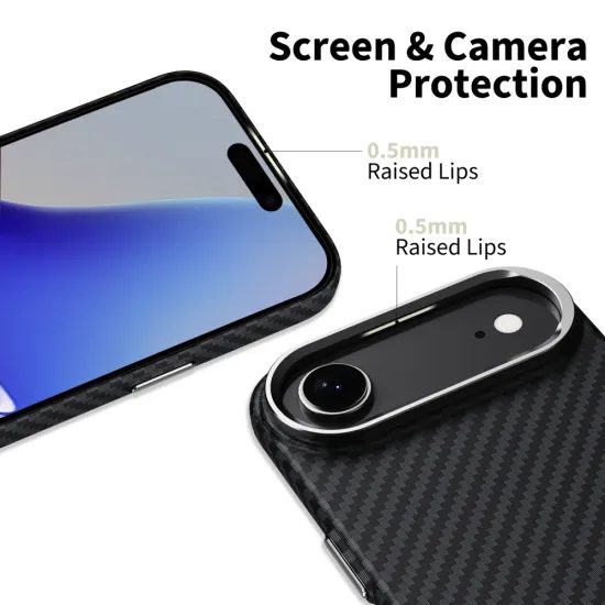 Tech-Protect Ion Carbon MagSafe, iPhone Air, μαύρο-ασημί