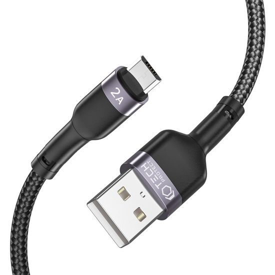 Tech-Protect UltraBoost Micro-USB kabel, 2,4 A, 2 m, crni