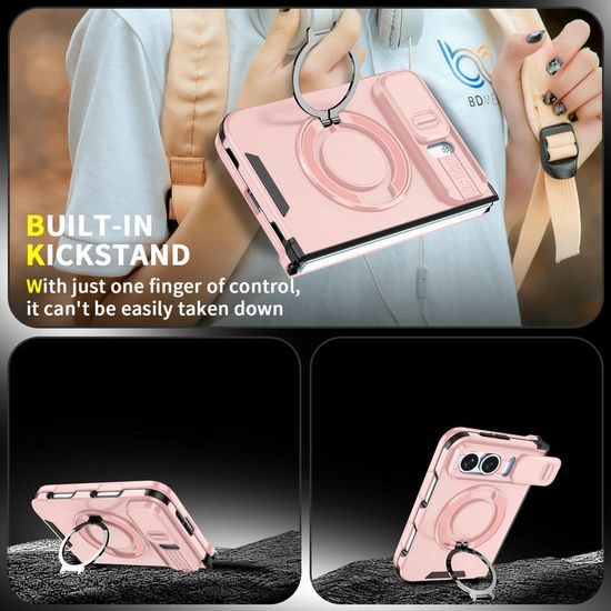Camslide Stand etui, iPhone Duo, rožnat