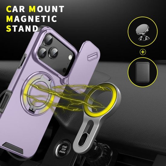 Camslide Stand etui, iPhone 18 Pro Max, vijoličen